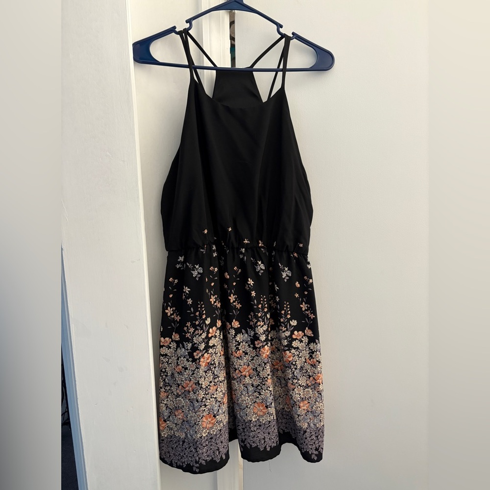 Black floral dress